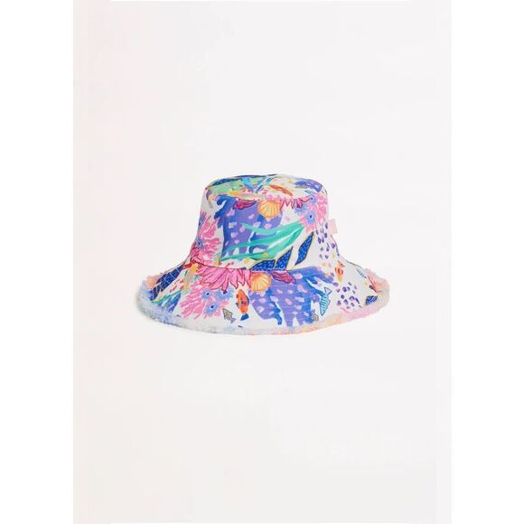 Seafolly Australia "Under the Sea" Cotton Bucket Hat - O/S - Picture 1 of 10